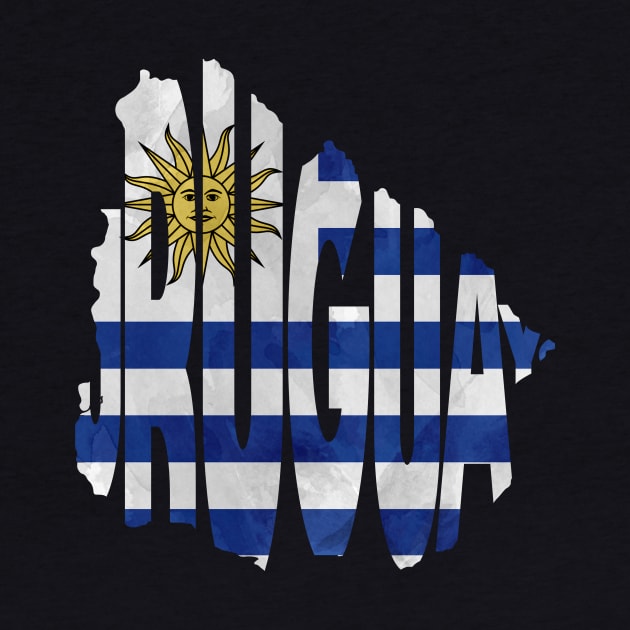Uruguay Typo Map by inspirowl